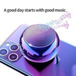 Mini Boost 4 Bluetooth Speaker 4D Mini Electroplating Round Steel Speaker - Multicolor - Pack of 1 - Image 3