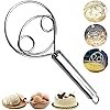chapati atta maker 3 Atta Kneader Dough Maker with Stainless Steel Food Processor Roti Atta Blender Beater Manual Flour Mixer for Egg, Bread, Cake, Pastry, Pizza Dough - Image 3