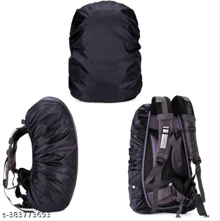 laptop bag 1 Waterproof Raincoat for Bag,  Laptop Bag Rain Cover,  Waterproof 45 litres Luggage Cover (FREE, Black) - Image 2