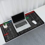 Anti-Slip Keyboard Pad with Office Excel Software Shortcuts Key Patterns, Clear Extended Large Cheat Sheet Mouse Pad, Large Rubber Base, Smooth Cloth Desk Mat (Keyboard Shortcut)