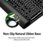 Anti-Slip Keyboard Pad with Office Excel Software Shortcuts Key Patterns, Clear Extended Large Cheat Sheet Mouse Pad, Large Rubber Base, Smooth Cloth Desk Mat (Keyboard Shortcut) - Image 4