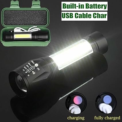 small sun 3 4000LM Waterproof Mini Flashlight Built in Battery USB Charging - Image 4