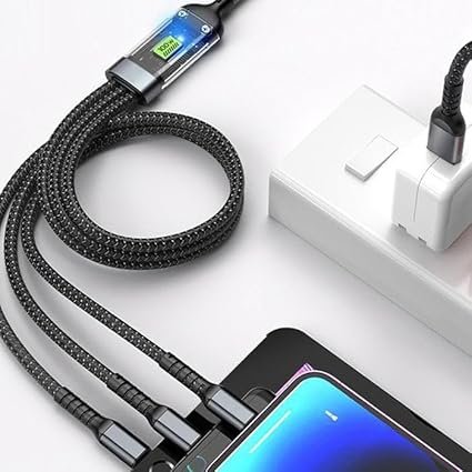3 in 1 cable - 2 3 in 1 - 100 watt Cable - Fast Charging Cable - Image 3