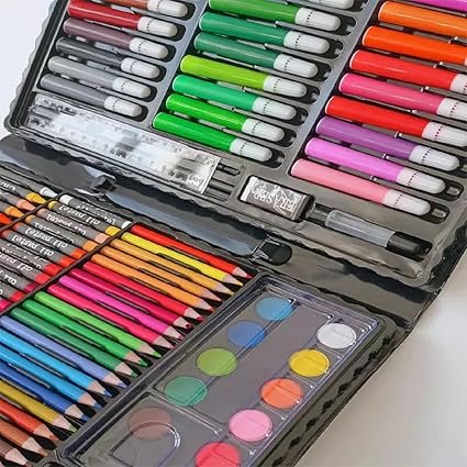 art set 2 150-Piece Art Supplies Set for Kids | Crayons, Watercolor Markers - Image 3