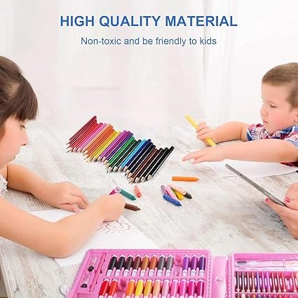 art set 3 150-Piece Art Supplies Set for Kids | Crayons, Watercolor Markers - Image 4