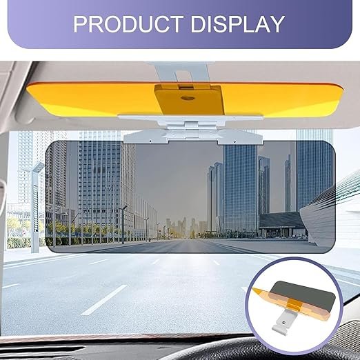 car sun visor 3 2 in 1 Universal Car Sun Visor Extender Anti Glare Blocker HD Day Night Driving Visor - Image 4
