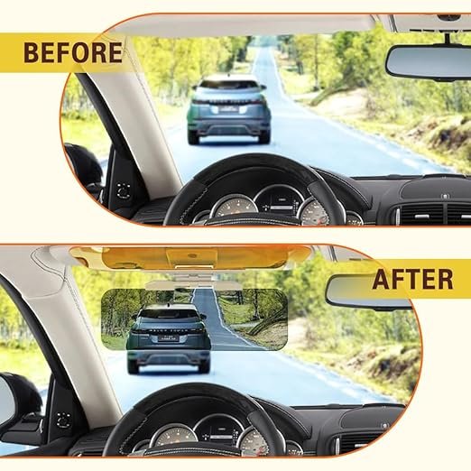 car sun visor 4 2 in 1 Universal Car Sun Visor Extender Anti Glare Blocker HD Day Night Driving Visor - Image 5