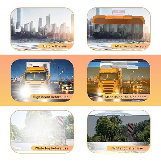 car sun visor 6 2 in 1 Universal Car Sun Visor Extender Anti Glare Blocker HD Day Night Driving Visor - Image 7