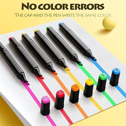 marker set 4 Dual Tip Art Markers for Kids & Adult Coloring Sketching Calligraphy Drawing Markers Non Toxic Twin Head Permanent Colouring Marker for Artists Paint Markers Pen with Carry Case (24PCS) - Image 5