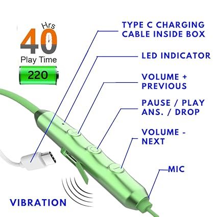 neckband 2 Jazz Series NK01 in-Ear Neckband: 220 Mah Battery. - Image 3