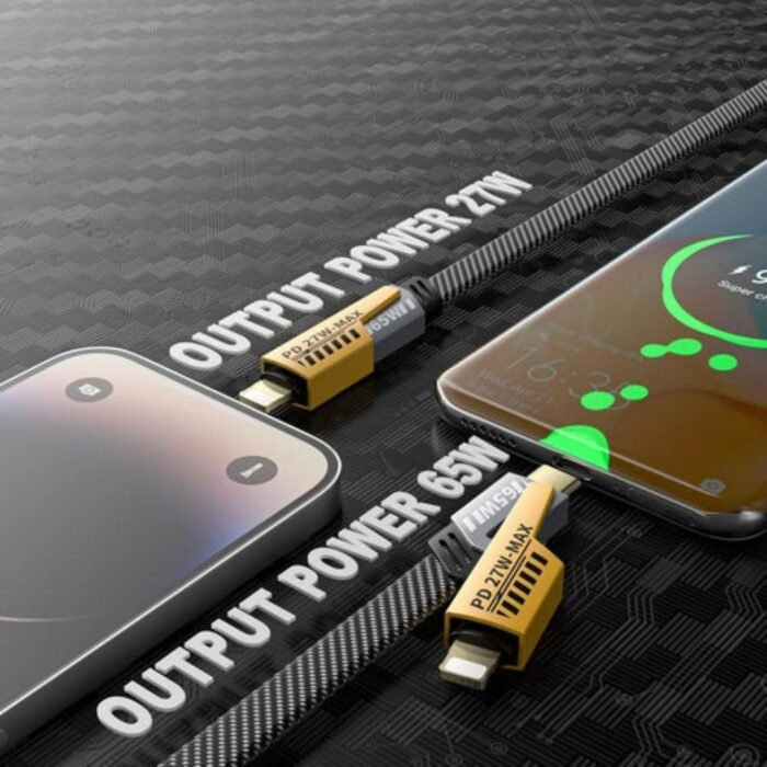 Version 1.0.0 4-in-1 Charging Cable 65W USB-C to Lightning USB-A & USB-C Fast Charger Compatible with iPhone 15 Iphone 16 Samsung S24 Ultra MacBook Pro ThinkPad - Image 7