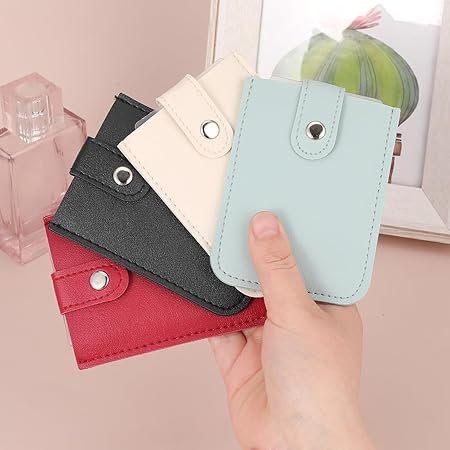 card holder 2 Slim Leather Pull-Out Card Holder Wallet for Men and Women, (Multicolor) - Image 3