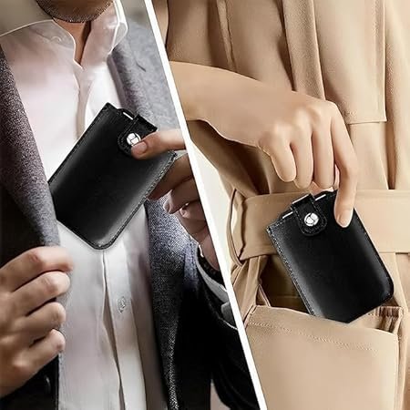card holder 4 Slim Leather Pull-Out Card Holder Wallet for Men and Women, (Multicolor) - Image 5