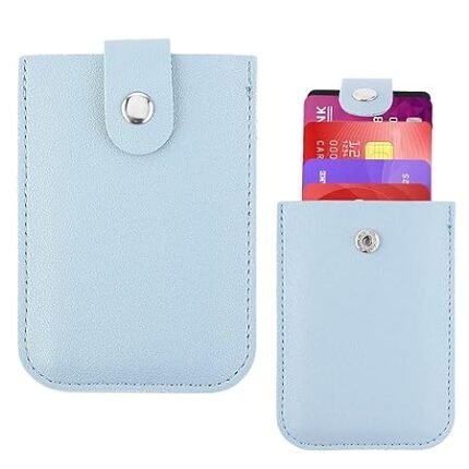 Slim Leather Pull-Out Card Holder Wallet for Men and Women, (Multicolor)