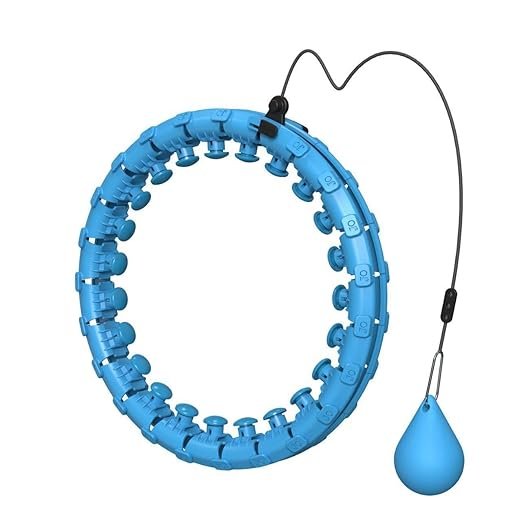hula hoopla Hula Hoops Popular Improved Magic Fitness Exercise Smart Hula Hoop Diet Assembly, 24 Knots, Free Adjustable Size, No Fall Hula Loop, Auto Rotate, Exercise for Adults/Kids Blue - Image 7