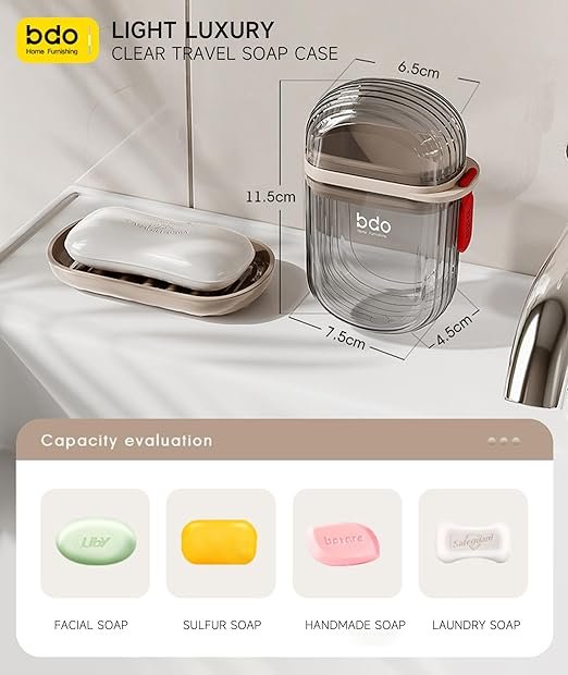soap case plastic Travel Soap Case, Leakproof Soap Container with Lid - Image 6
