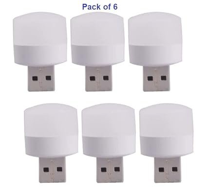 1 Amp Bulb 4 USB LED Mini Bulb 1 W (Pack of 6) Eye Protection Portable Lamp for Reading, Working on PC, Laptop, Power Bank, Bedroom - Image 5