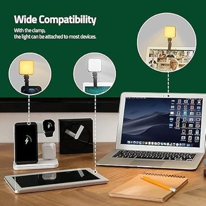 pic 6 LED Video Light Camera Light Laptop Light for Zoom Meeting Photography Lighting 120 LED Beads for Camera Selfie Stick Tripod Laptop Cellphone - Image 7