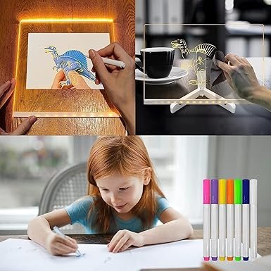 acrylic 4 3d Acrylic LED Message Board, LED Writing Board With Pen Glowing Board - Image 6