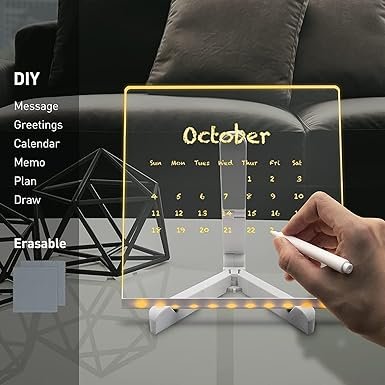 acrylic 5 3d Acrylic LED Message Board, LED Writing Board With Pen Glowing Board - Image 5