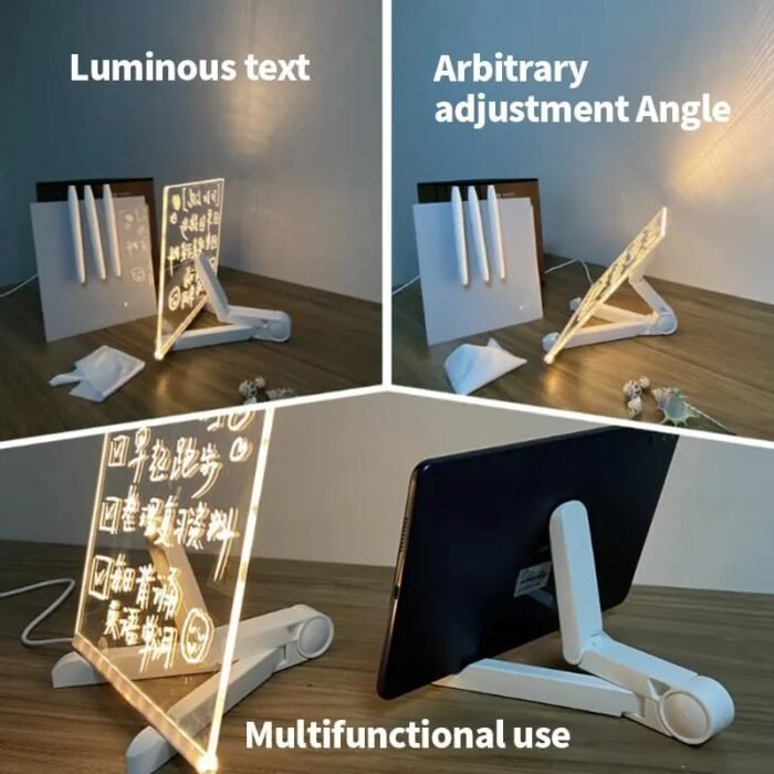 acrylic 6 3d Acrylic LED Message Board, LED Writing Board With Pen Glowing Board - Image 4