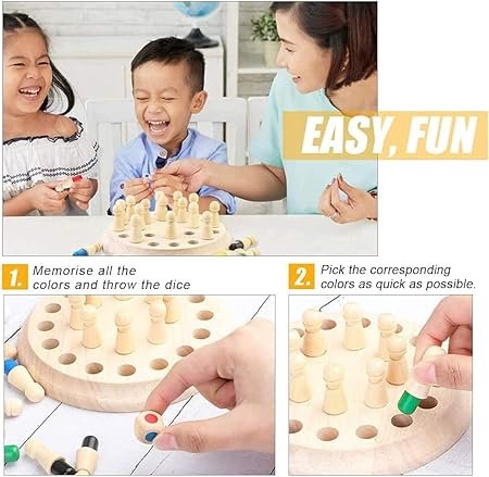 chess 5 Wooden Memory Chess Board Game - Image 6