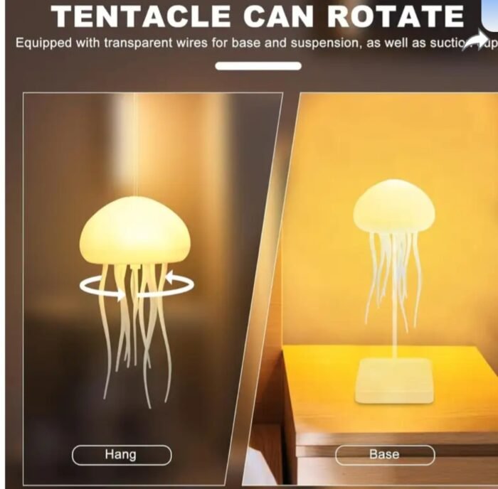 jelly fish 2 DIY Jellyfish Lamp with Smart Voice Control and Aurora Mood LED Light - Image 3
