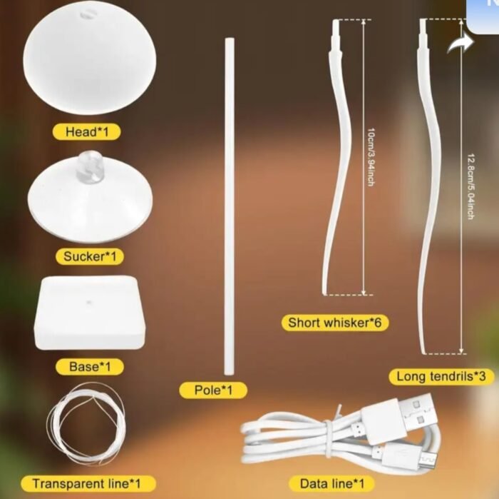 jelly fish 3 DIY Jellyfish Lamp with Smart Voice Control and Aurora Mood LED Light - Image 4