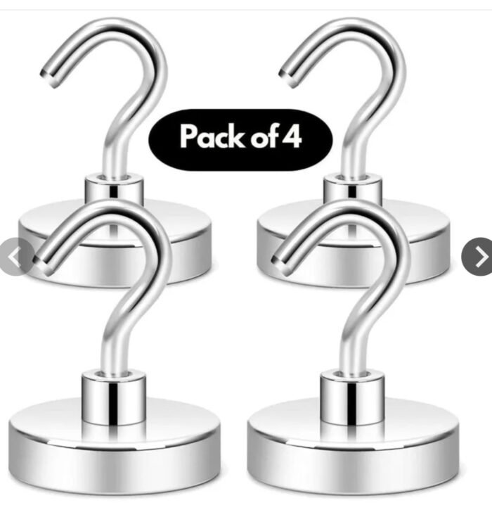 magnetic hook (1) Magnetic Hooks - Heavy Duty - Pack of 4 - Image 2
