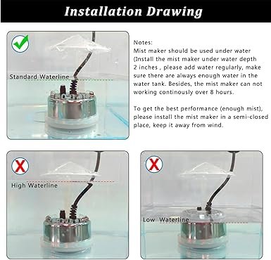 mist 3 12-LED Mist Maker Fogger Water Fountain Pond Atomizer Air Humidifier - Image 4
