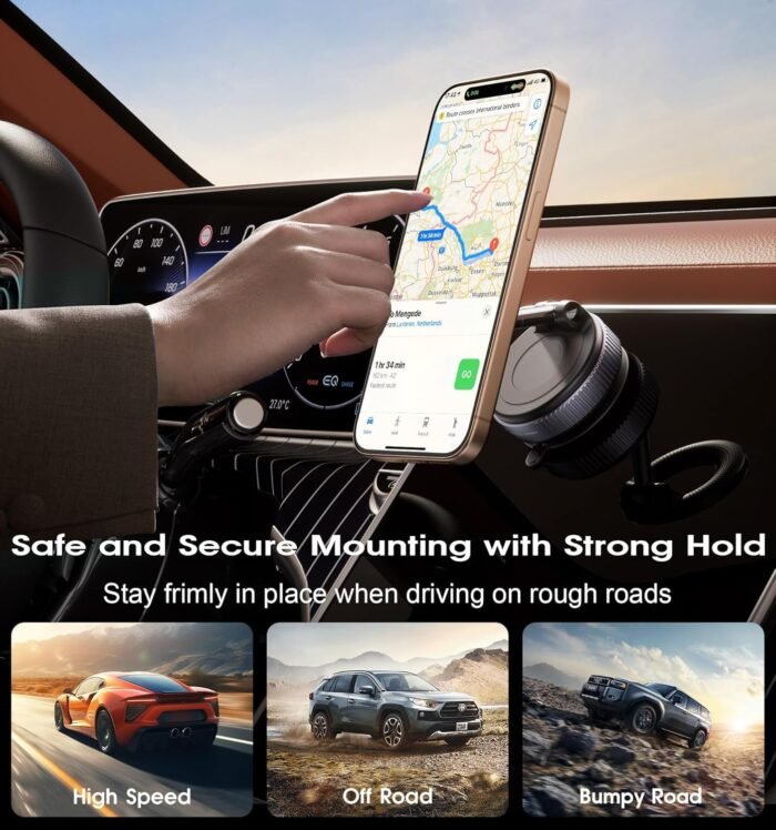 stand 7 360° Vaccum Magnetic Phones Holder - Image 1