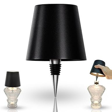 table 1 Wireless Bottle Lamp Shade Rechargeable LED Portable Cordless Table Lamp - Image 2