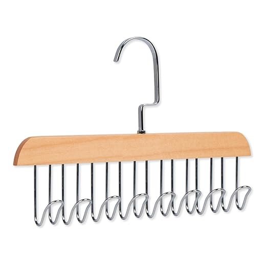 wooden 1 Wooden Hanger - Multipurpose Adjustable 8 Hooks Closet Wooden Hanger - Image 2