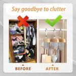 Wooden Hanger - Multipurpose Adjustable 8 Hooks Closet Wooden Hanger - Image 6