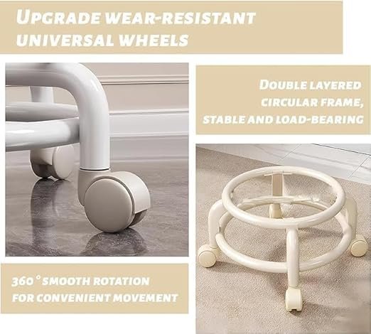 chair 4 360 Rotating Rolling Acrylic Mini Chair with Round Rolling Seat - Image 5