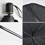 Foldable Car Umbrella, Windproof, Black - Image 6